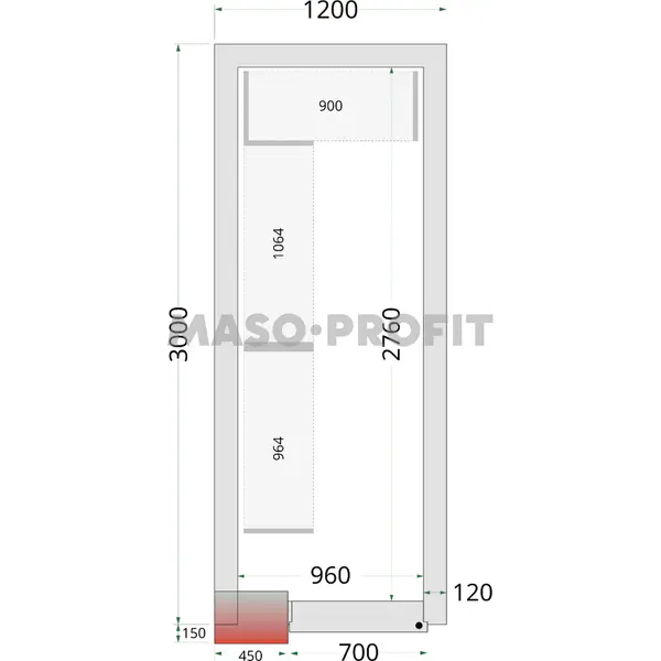Tefcold Panely ke stavebnicovým boxům 120 mm CR 120x300x220