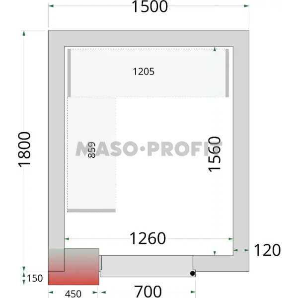 Tefcold Panely ke stavebnicovým boxům 120 mm CR 150x180x220