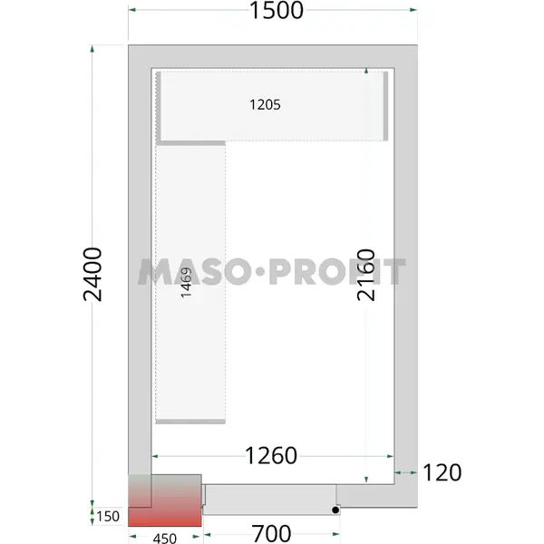Tefcold Panely ke stavebnicovým boxům 120 mm CR 150x240x220