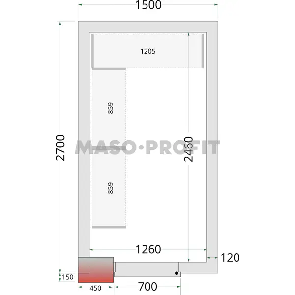 Tefcold Panely ke stavebnicovým boxům 120 mm CR 150x270x220