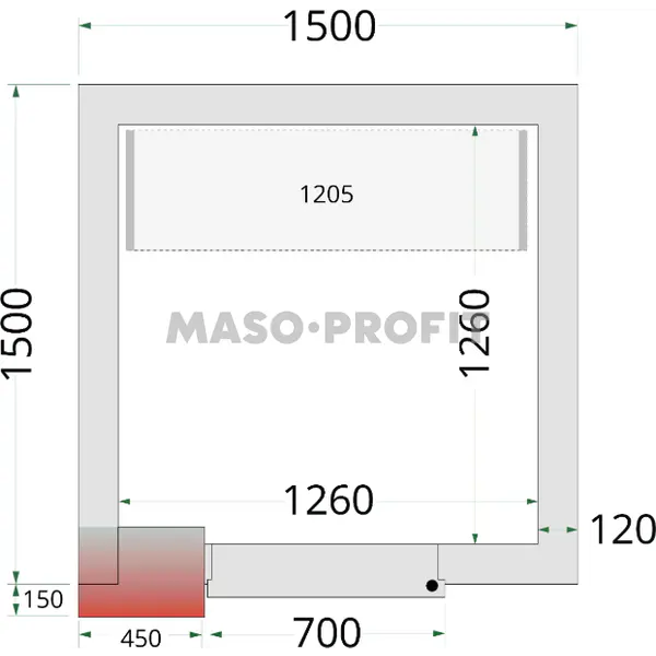 Tefcold Panely ke stavebnicovým boxům 120 mm CR 150x150x220