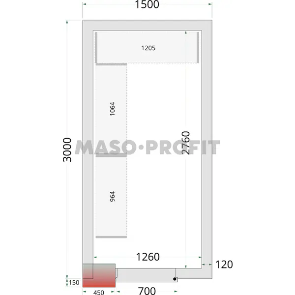 Tefcold Panely ke stavebnicovým boxům 120 mm CR 150x300x220