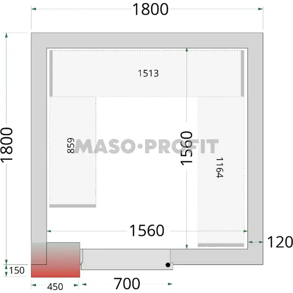 Tefcold Panely ke stavebnicovým boxům 120 mm CR 180x180x220