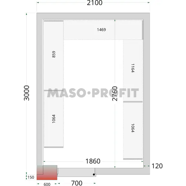 Tefcold Panely ke stavebnicovým boxům 120 mm CR 210x300x220