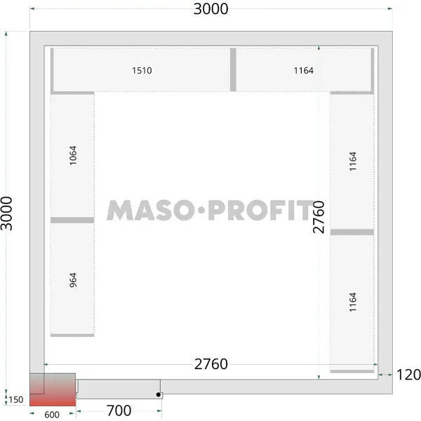 Tefcold Panely ke stavebnicovým boxům 120 mm CR 300x300x220