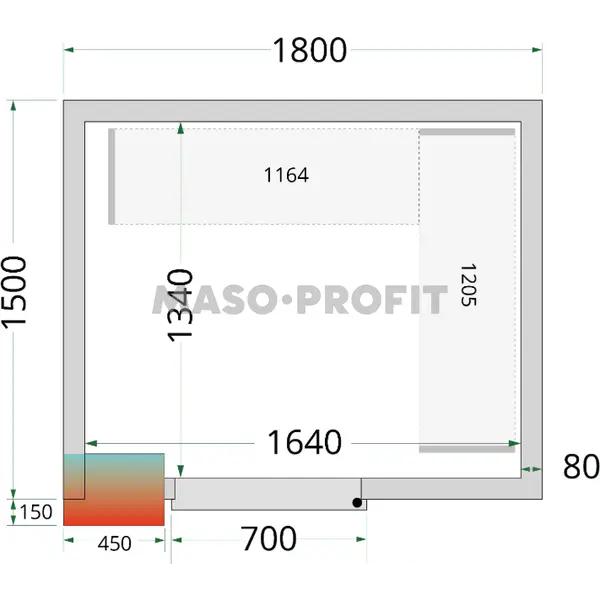 Tefcold Panely ke stavebnicovým boxům 80 mm CR 180x150x220