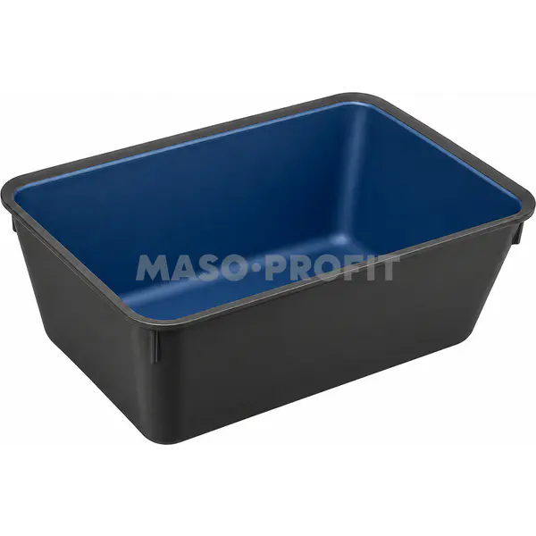 PricoPlex Miska matně černá s modrým vnitřkem 210x140x80mm