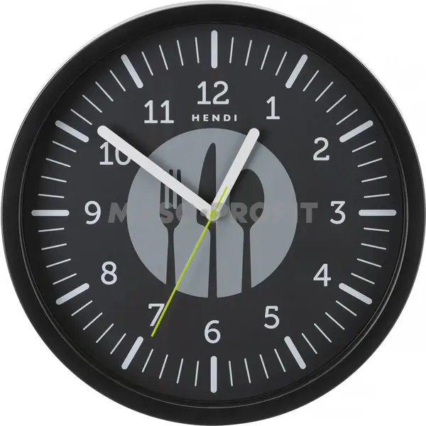 HENDI Hodiny nástěnné, designed by Robert Bronwasser, Černá, ⌀356x45mm