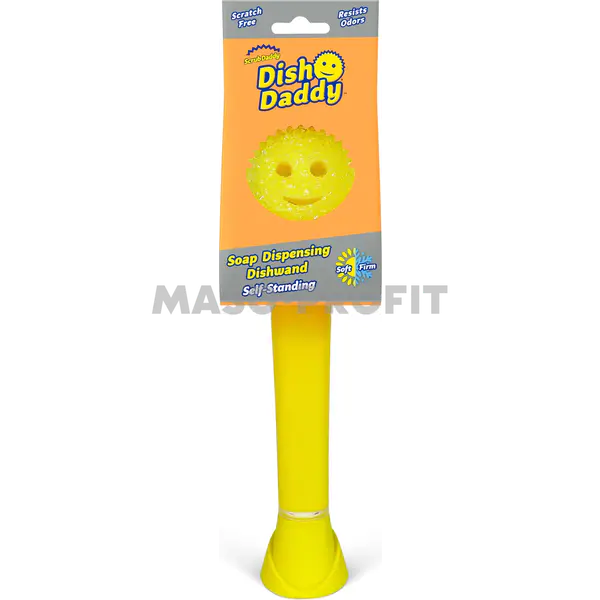 Scrub Daddy Houbička na mytí nádobí, s rukojetí a dávkovačem saponátu - Dish Daddy