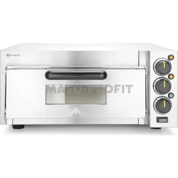 HENDI Pec na pizzu jednokomorová 2000 W, Stříbrná, 230V/2000W, 580x560x(H)275mm