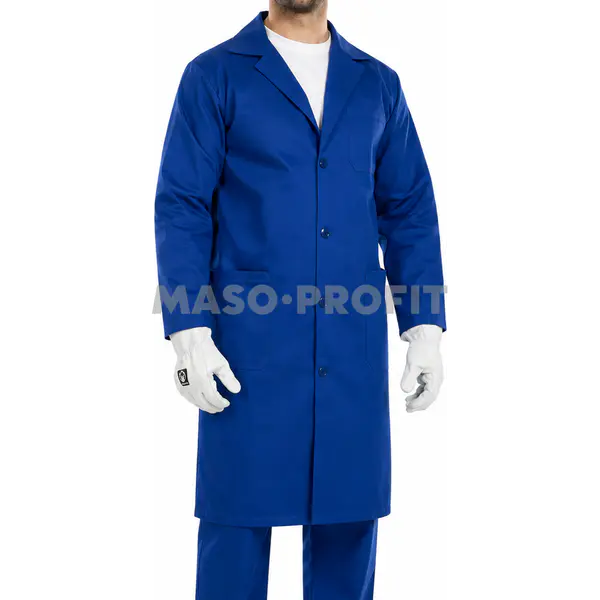 Plášť pánský dlouhý rukáv kepr modrý 60