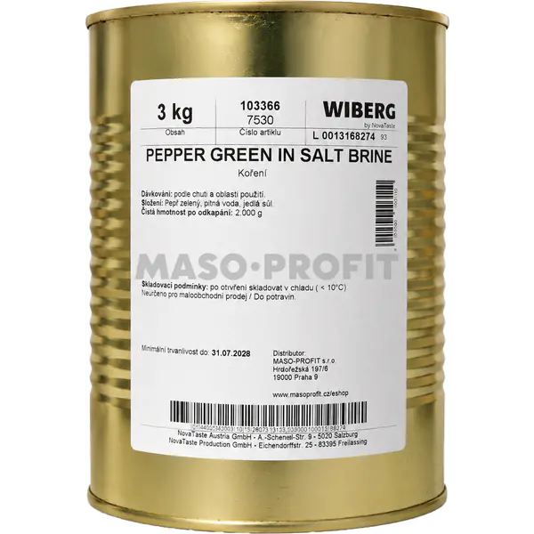 Gewürzmüller Pepř zelený v nálevu 3 kg