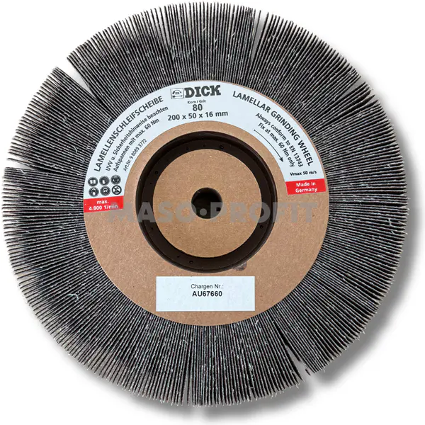 F. Dick Kotouč brusný lamelový pro SM-90 200x50x16mm zrnitost 80
