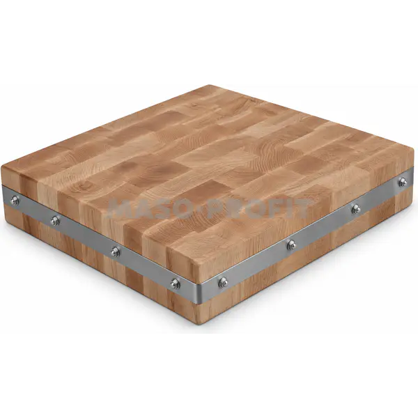 Blok porcovací s nerezovou obručí 70x70x15cm