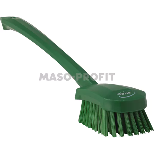 Vikan Kartáč ruční s prodlouženou rukojetí - zelený