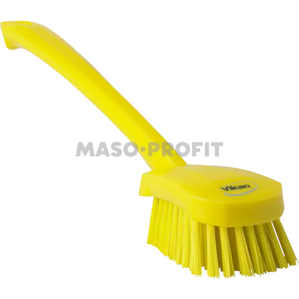 Vikan Kartáč ruční s prodlouženou rukojetí - žlutý