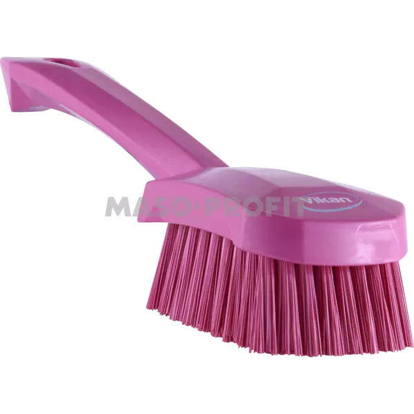 Vikan Kartáč s krátkou rukojetí tvrdý - růžový