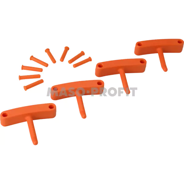 Vikan Háčky 4 kusy, 75 mm - oranžové