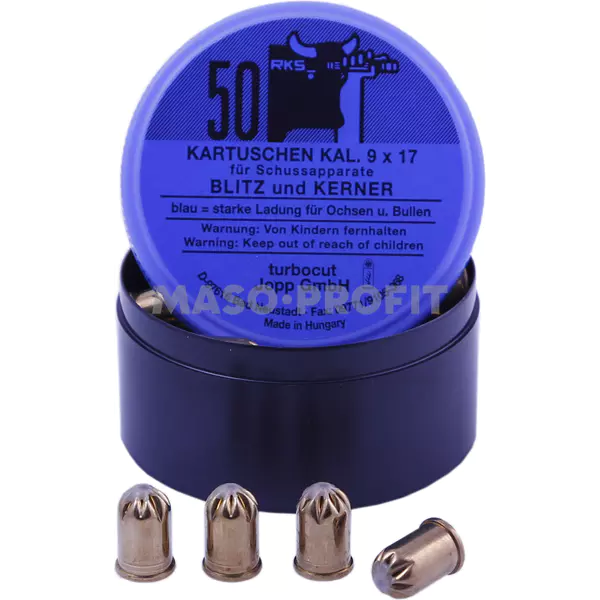 Turbocut Jateční náboje 9mm 50 ks - modré