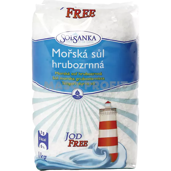 Solsanka Mořská sůl bez jódu 1kg