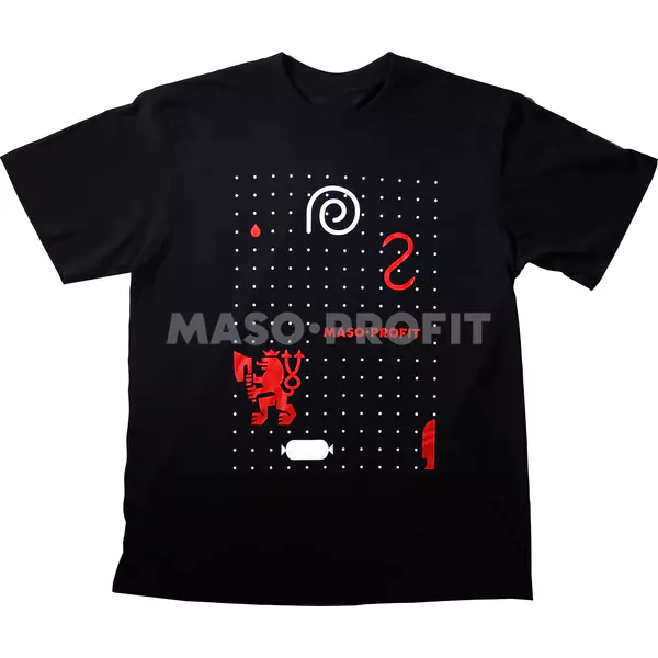 MASO-PROFIT Tričko černé - Symboly