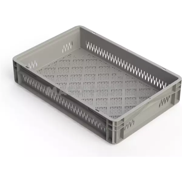Přepravka BASICLINE 600x400x120mm šedá