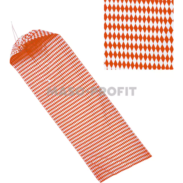 Viskase Obal na šunku Nalon VKS weiss k. 117/50 červeno-bilé káro přířez 50 cm