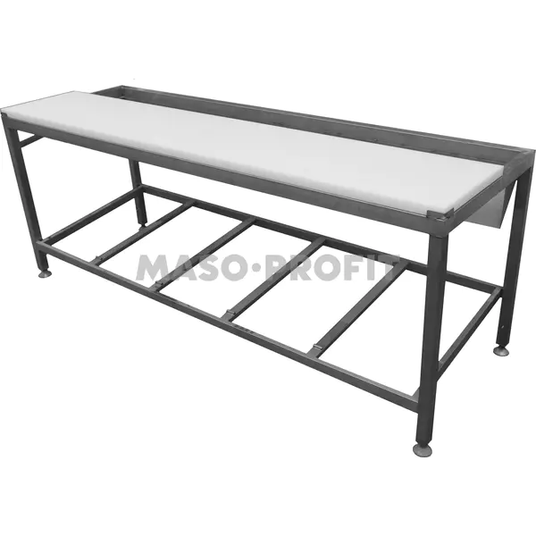 MASO-PROFIT Stůl bourárenský pro třídění 2150x700x850mm, PE deska bílá