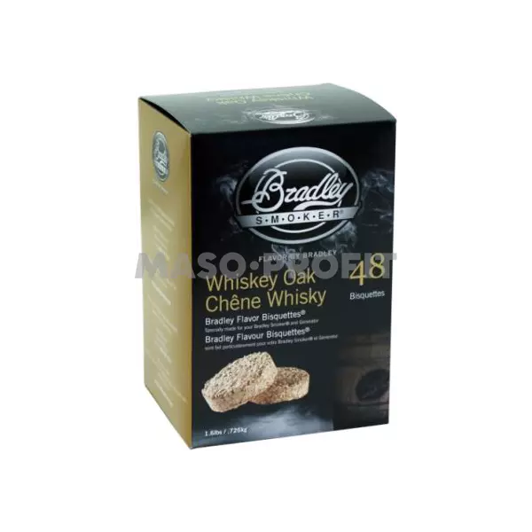 Bradley Smoker Whiskey Dub udicí brikety 48ks