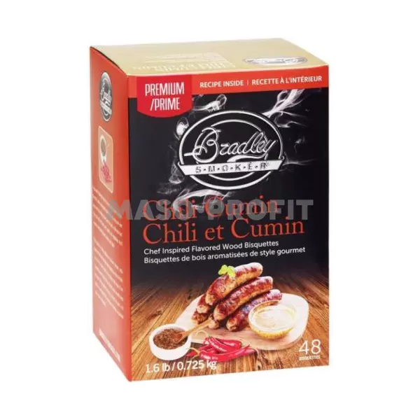 Bradley Smoker Premium Chili Cumin udicí brikety 48ks