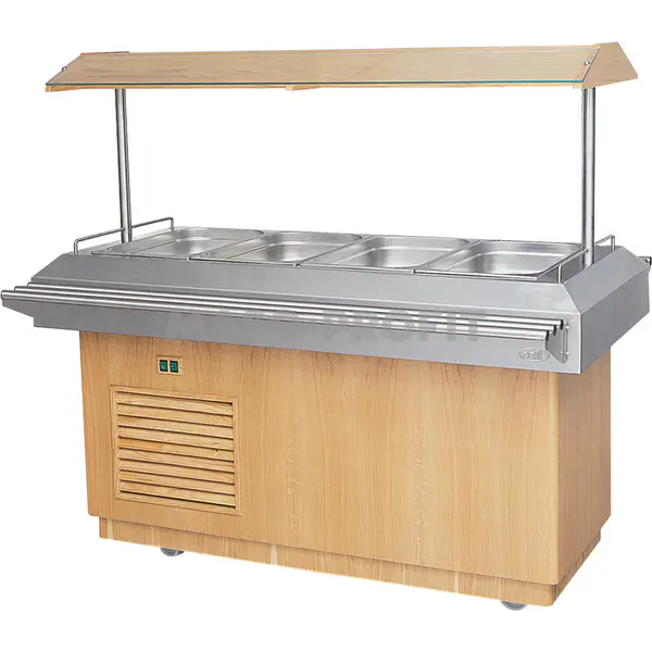 OZTI Chladící salátový bar 4xGN1/1 - Ořech