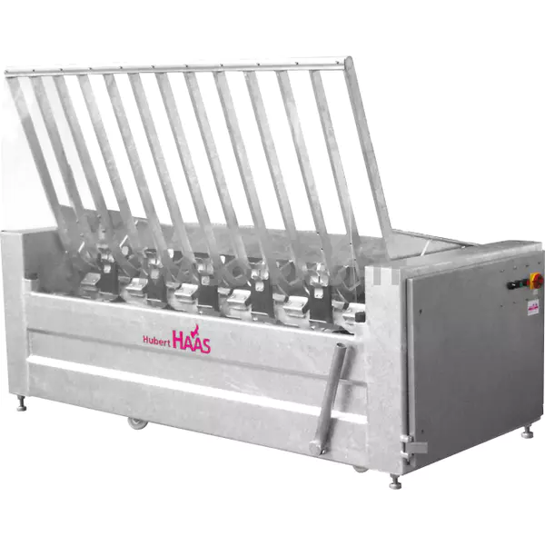 Haas Dočisťovací překlapěcí stroj (nerez)